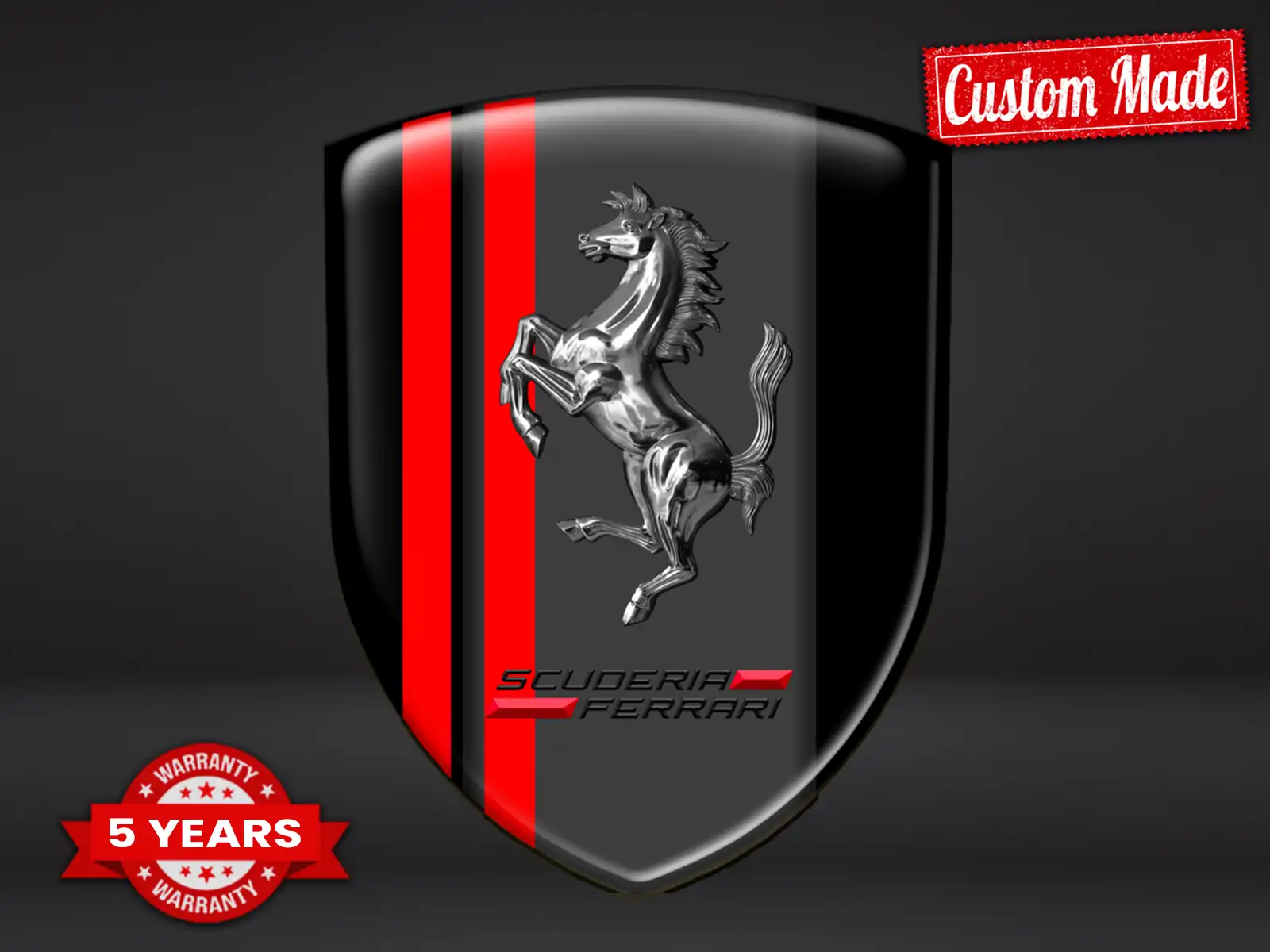 Ferrari Personalisierte Logosticker Stilvoll Robust Anpassbar